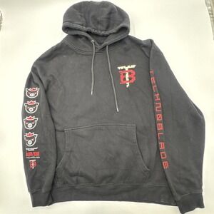 Technoblade Hoodie Mens X-Large Black Good Game Hooded Drawstring Sweatshirt RIP